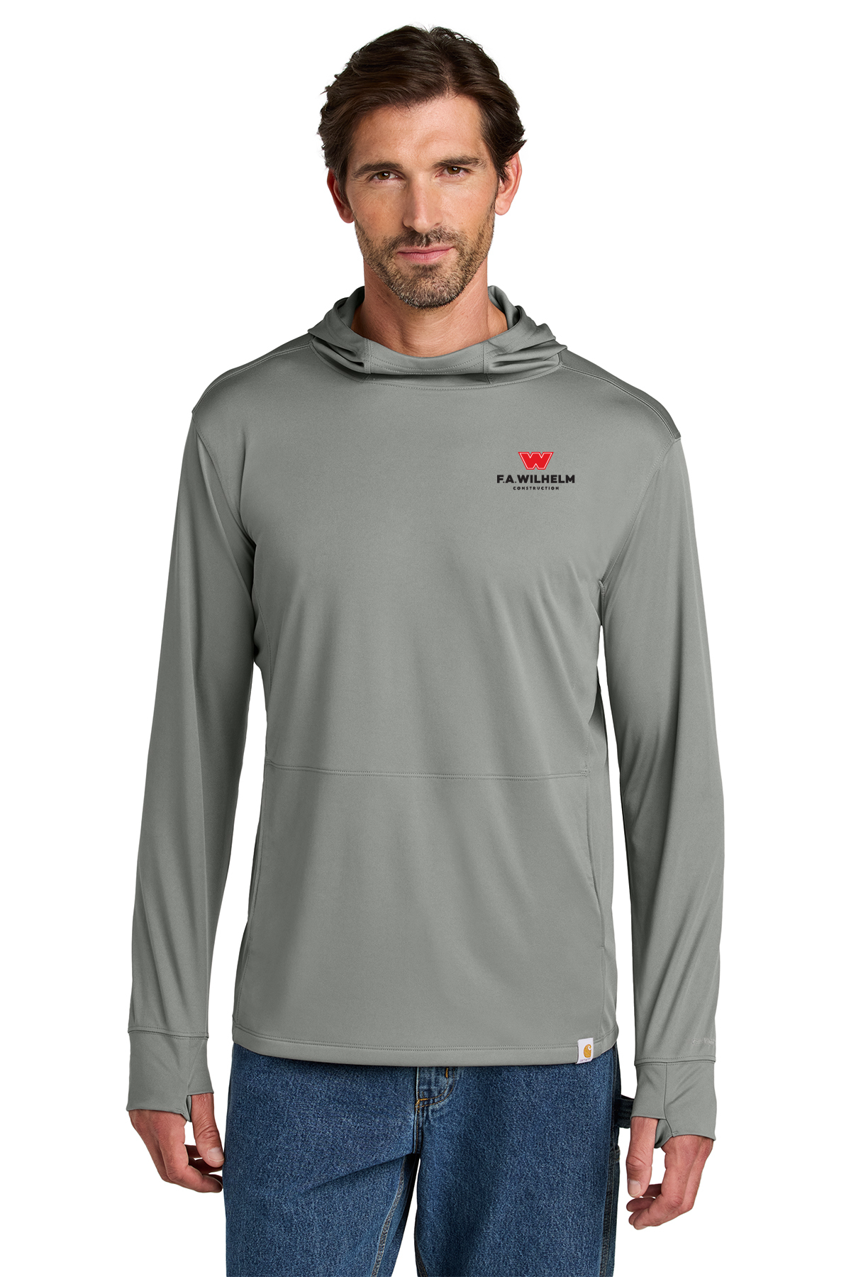 Carhartt Force® Sun Defender™ Long Sleeve Hooded T-Shirt - Screenprint